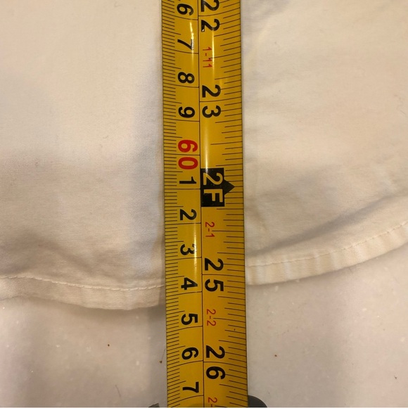 Michael Kors white full zip collared long sleeve top small stretch cotton Sz M - Picture 8 of 11